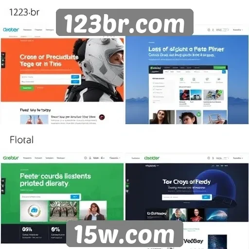 Evolução do design do 123br.com ao longo do tempo